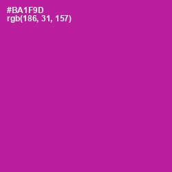 #BA1F9D - Medium Red Violet Color Image