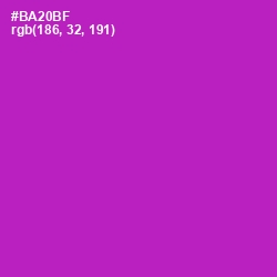 #BA20BF - Violet Eggplant Color Image