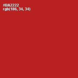 #BA2222 - Tall Poppy Color Image