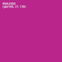 #BA258B - Medium Red Violet Color Image