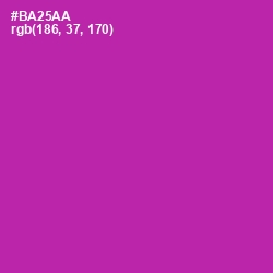 #BA25AA - Medium Red Violet Color Image