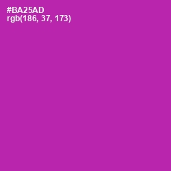 #BA25AD - Medium Red Violet Color Image