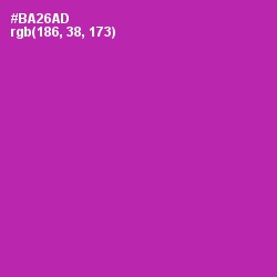 #BA26AD - Medium Red Violet Color Image