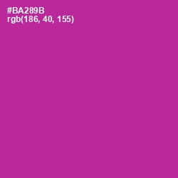 #BA289B - Medium Red Violet Color Image