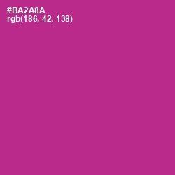 #BA2A8A - Medium Red Violet Color Image