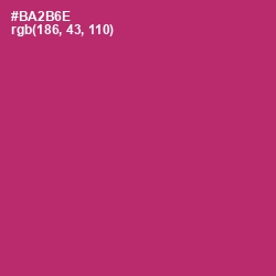 #BA2B6E - Hibiscus Color Image