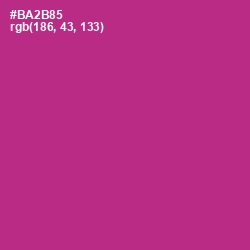 #BA2B85 - Medium Red Violet Color Image