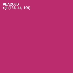 #BA2C6D - Hibiscus Color Image