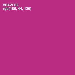 #BA2C82 - Medium Red Violet Color Image