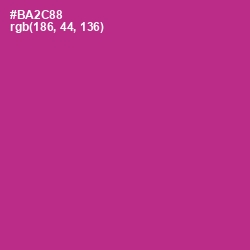 #BA2C88 - Medium Red Violet Color Image