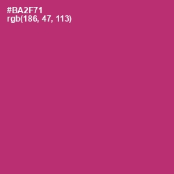 #BA2F71 - Hibiscus Color Image