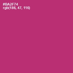 #BA2F74 - Hibiscus Color Image