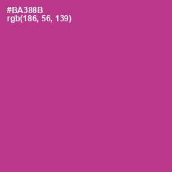 #BA388B - Medium Red Violet Color Image
