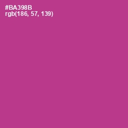 #BA398B - Medium Red Violet Color Image