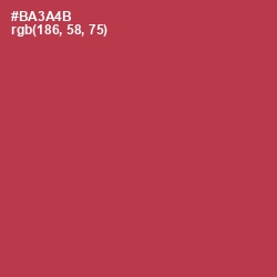 #BA3A4B - Night Shadz Color Image