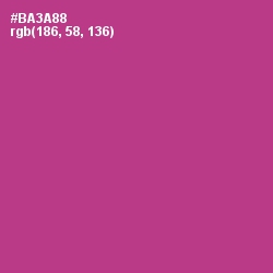 #BA3A88 - Medium Red Violet Color Image