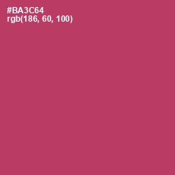 #BA3C64 - Hibiscus Color Image