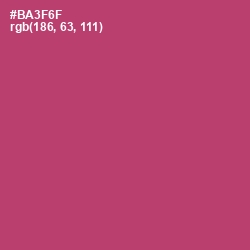 #BA3F6F - Hibiscus Color Image