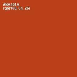 #BA401A - Rust Color Image