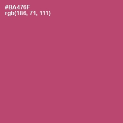 #BA476F - Blush Color Image