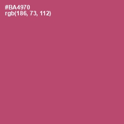 #BA4970 - Blush Color Image