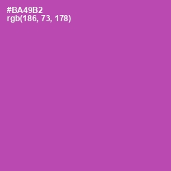 #BA49B2 - Wisteria Color Image