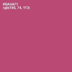 #BA4A71 - Blush Color Image