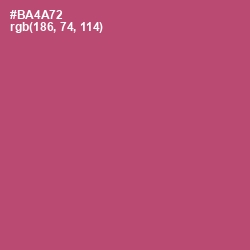 #BA4A72 - Blush Color Image