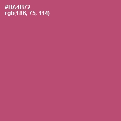 #BA4B72 - Blush Color Image