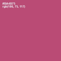 #BA4B75 - Cadillac Color Image