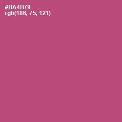 #BA4B79 - Cadillac Color Image