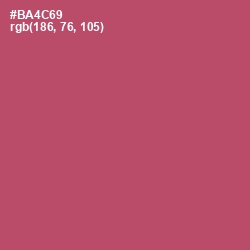 #BA4C69 - Blush Color Image