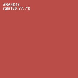 #BA4D47 - Chestnut Color Image