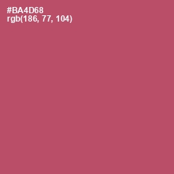 #BA4D68 - Blush Color Image