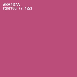 #BA4D7A - Cadillac Color Image