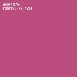 #BA4D7E - Cadillac Color Image
