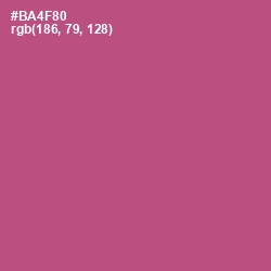 #BA4F80 - Tapestry Color Image