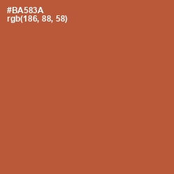 #BA583A - Brown Rust Color Image