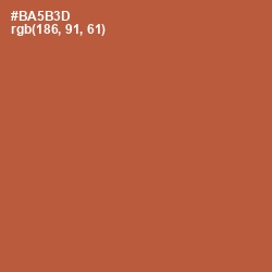 #BA5B3D - Brown Rust Color Image