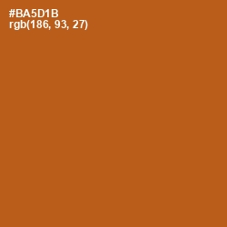 #BA5D1B - Fiery Orange Color Image