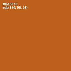 #BA5F1C - Fiery Orange Color Image