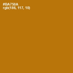 #BA750A - Pirate Gold Color Image