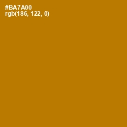 #BA7A00 - Pirate Gold Color Image