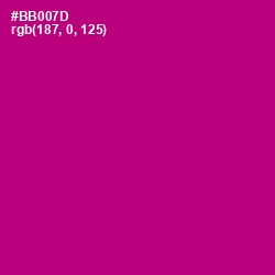 #BB007D - Flirt Color Image