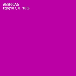 #BB00A5 - Violet Eggplant Color Image