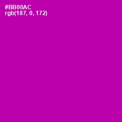 #BB00AC - Violet Eggplant Color Image