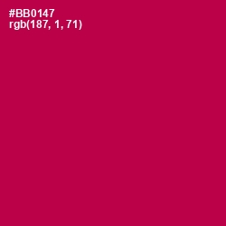#BB0147 - Jazzberry Jam Color Image