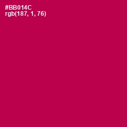 #BB014C - Jazzberry Jam Color Image