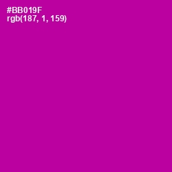 #BB019F - Violet Eggplant Color Image