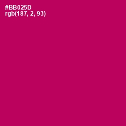 #BB025D - Jazzberry Jam Color Image